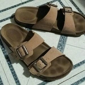 Tan Sueded Walking Sandals